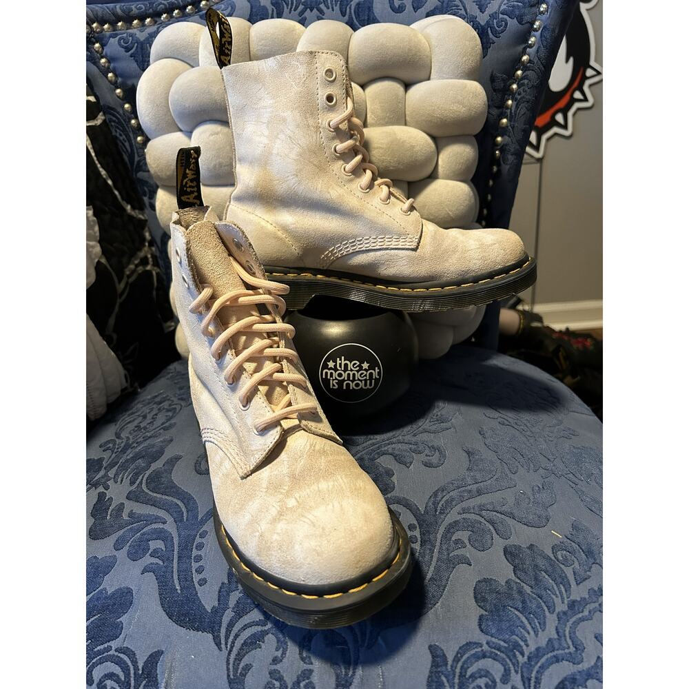 Dr Martens Light Pink Tie Dye Suede Size 7/EU 38